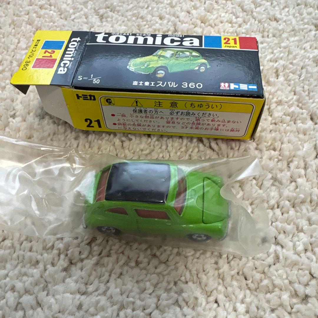 【美品・袋入り】トミカ 復刻版 黒箱 No.21 スバル 360 富士重工
