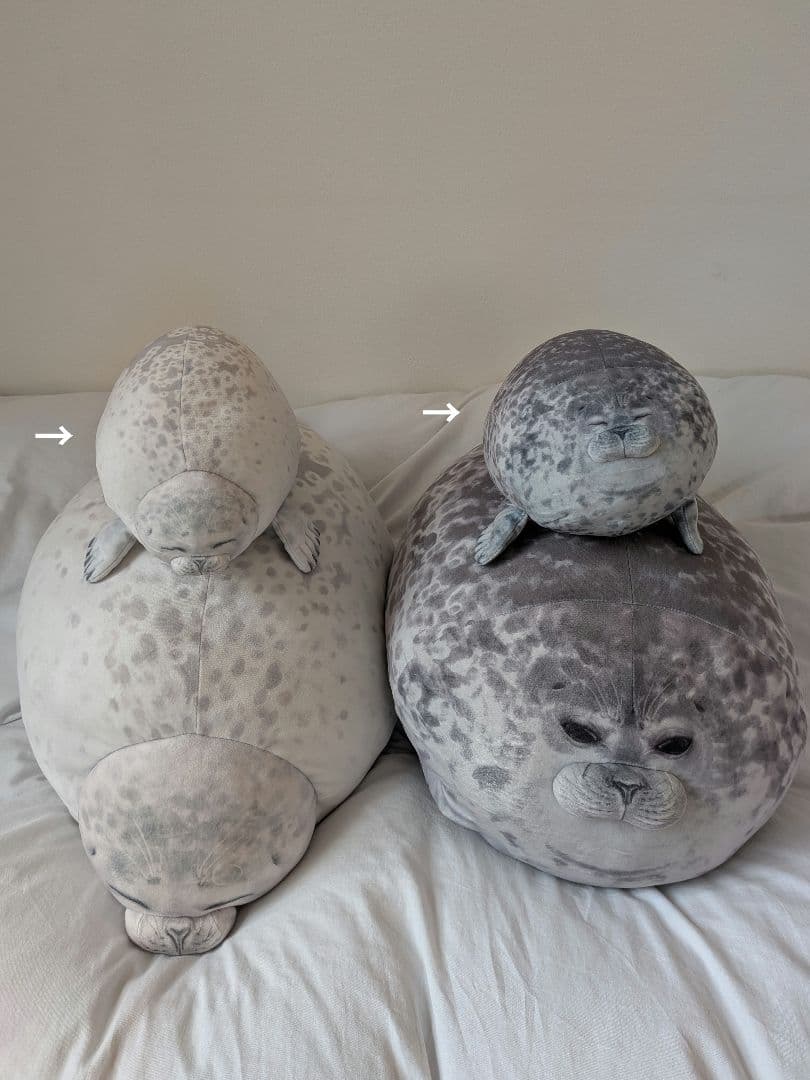 YOU+MORE! アザラシ　ユキちゃん＆アラレちゃん　ぬいぐるみ　ミニサイズ