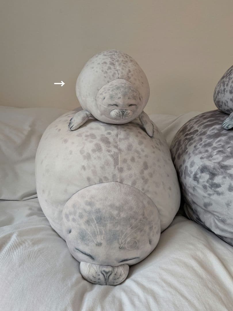 YOU+MORE! アザラシ　ユキちゃん＆アラレちゃん　ぬいぐるみ　ミニサイズ