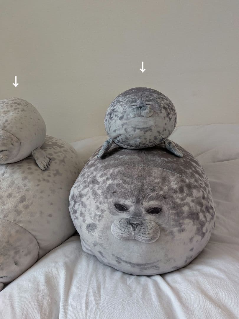 YOU+MORE! アザラシ　ユキちゃん＆アラレちゃん　ぬいぐるみ　ミニサイズ