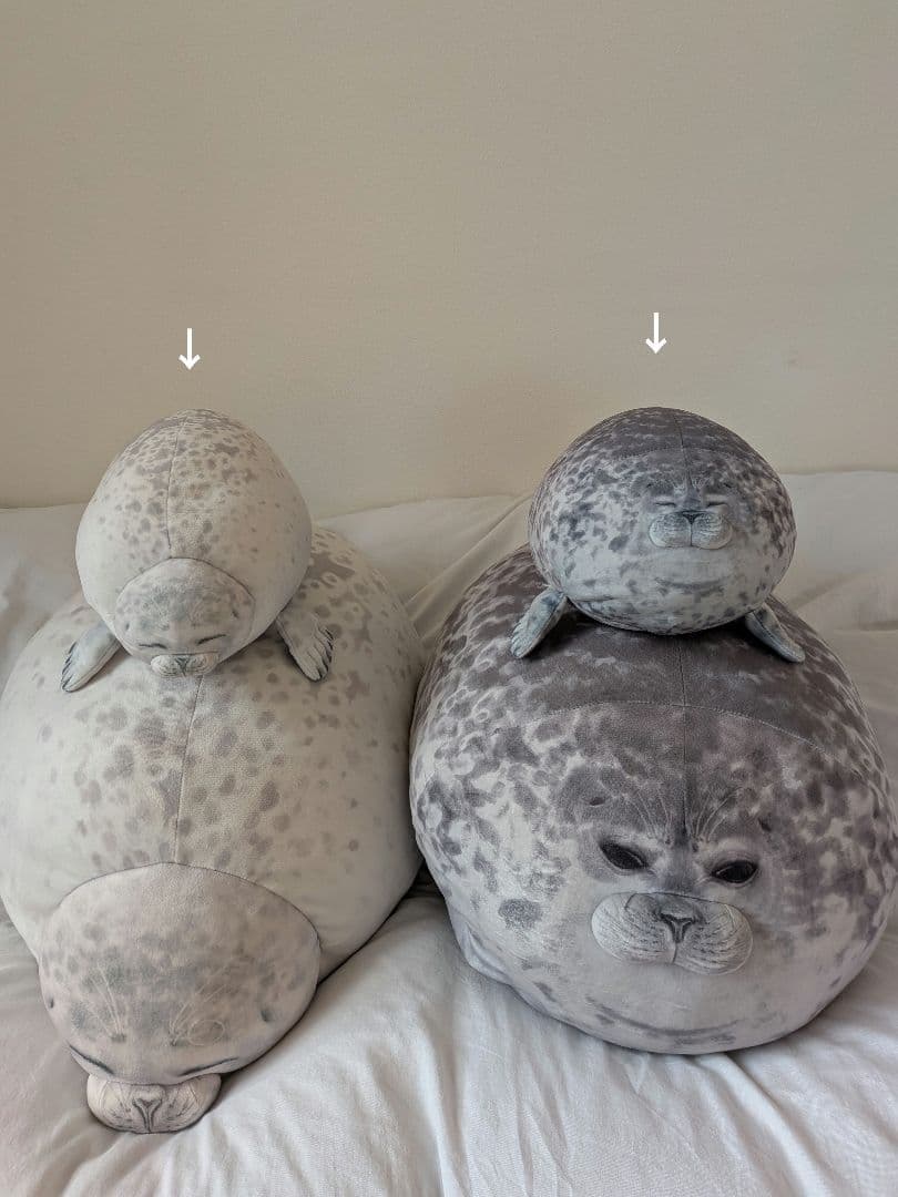 YOU+MORE! アザラシ　ユキちゃん＆アラレちゃん　ぬいぐるみ　ミニサイズ