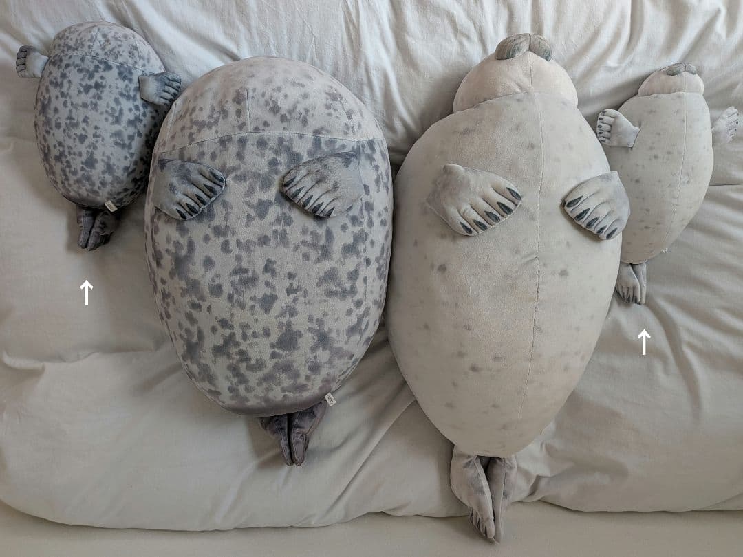 YOU+MORE! アザラシ　ユキちゃん＆アラレちゃん　ぬいぐるみ　ミニサイズ