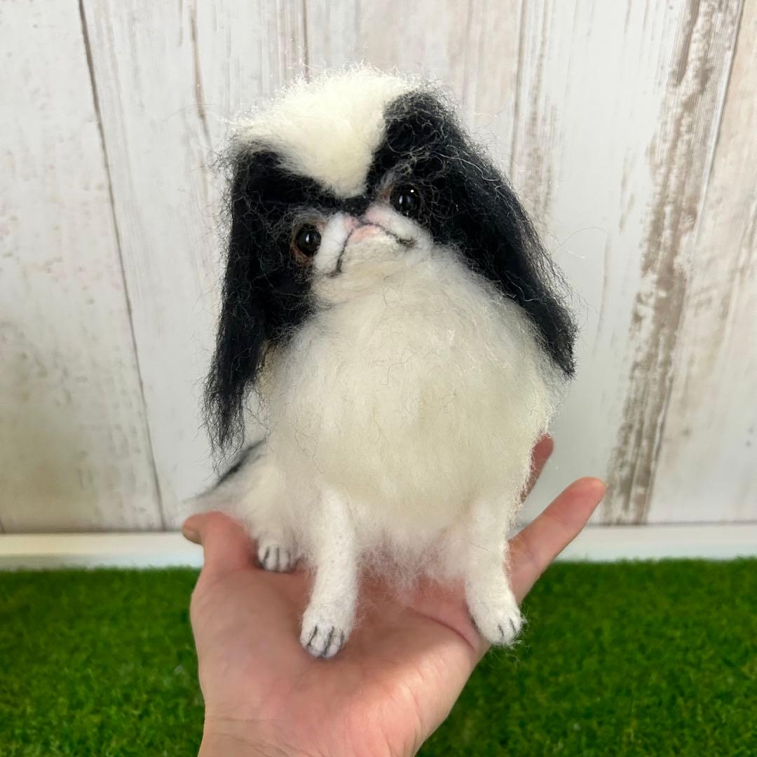 こちらは購入可能です。羊毛フェルト【狆】犬　オーダー別途受付中です。