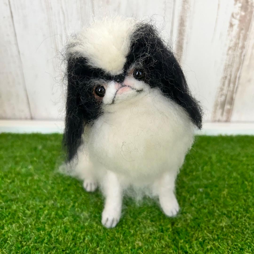 こちらは購入可能です。羊毛フェルト【狆】犬　オーダー別途受付中です。