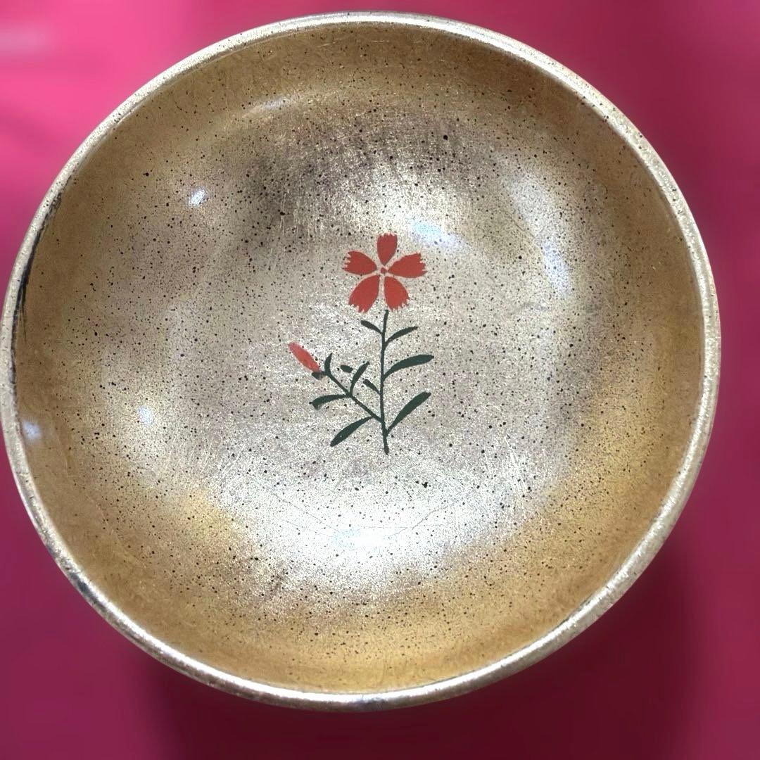 赤絵　第一陶器角皿　陶寿窯小皿　佐々木クリスタル　金箔五草花椀　No.5-1