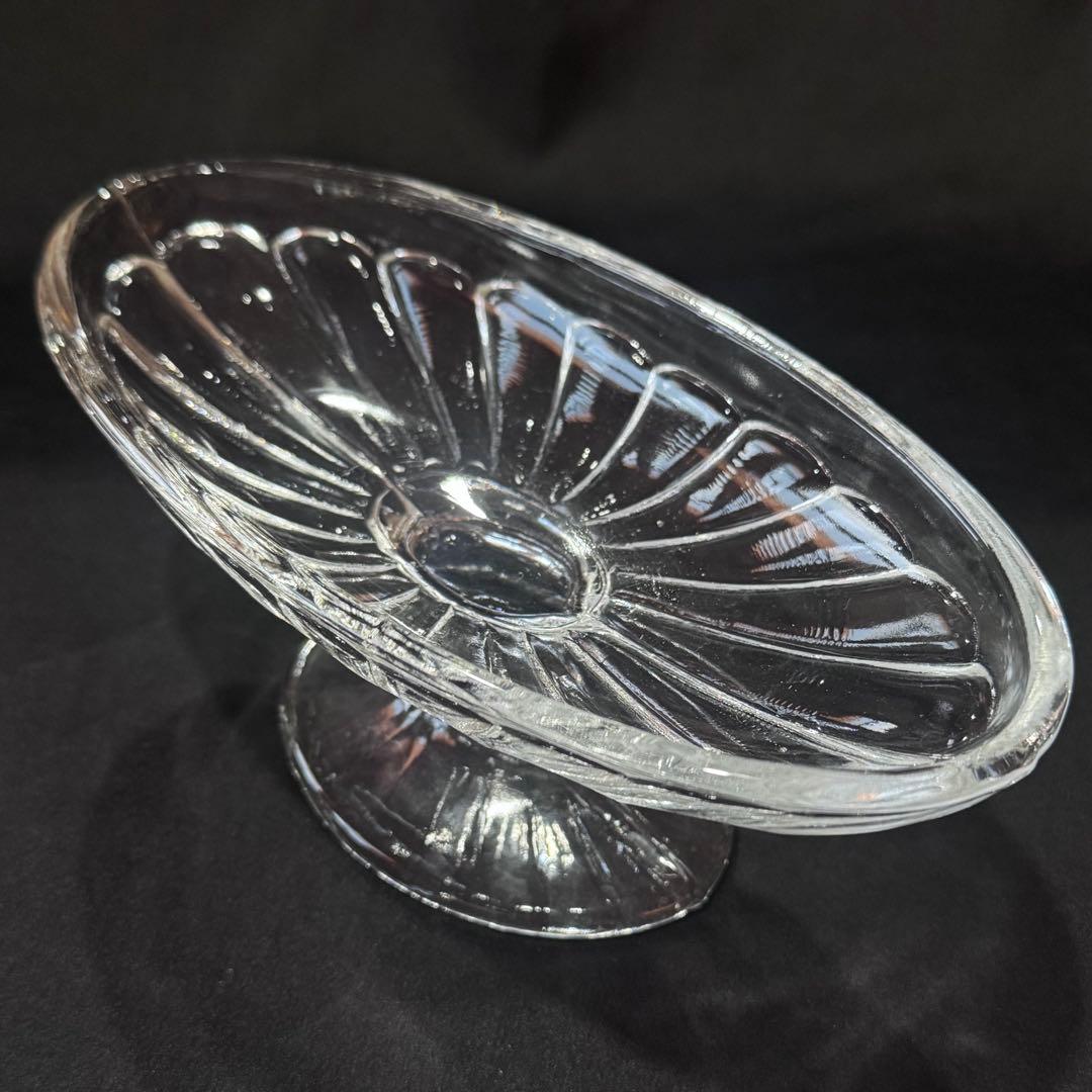 【希少品】昭和レトロ　プリンアラモード　サンデー　脚付きパフェグラス 3個セット