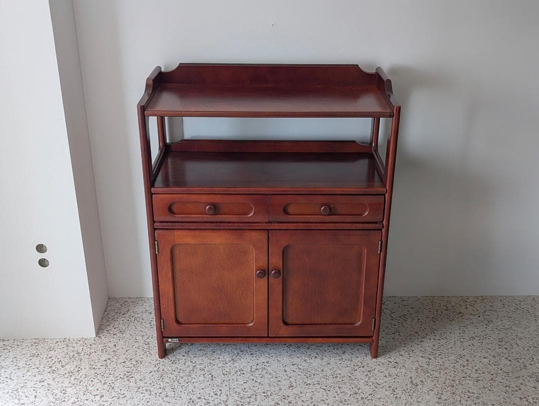 OLD karimoku カリモク 木製 キャビネット 飾り棚 ウッドシェルフ