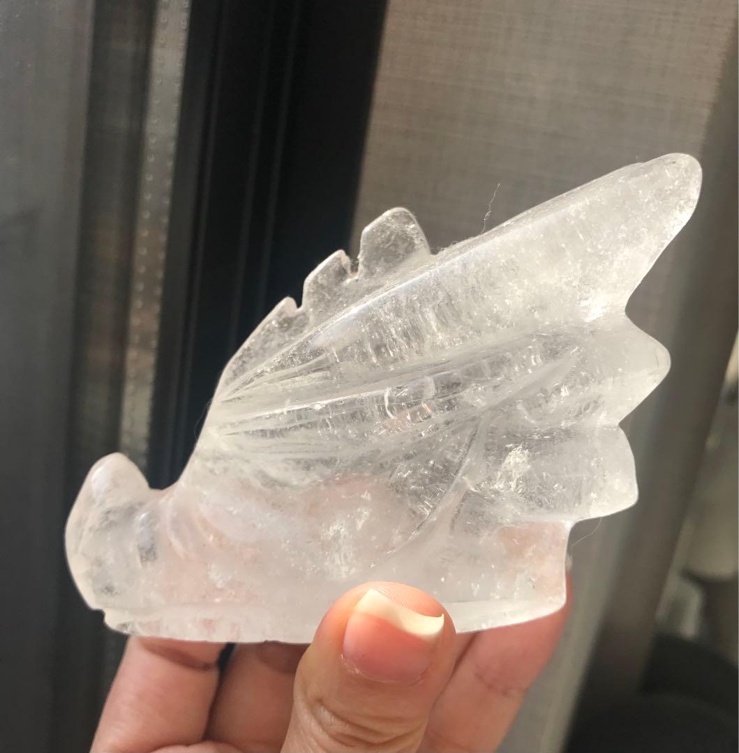 ☘️クリアクォーツ 龍の頭の形　パワーストーン 天然石