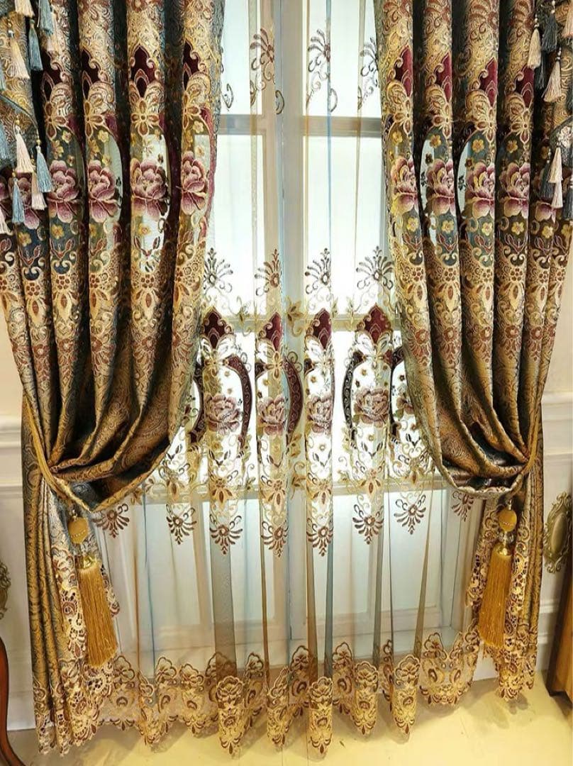 ドレープカーテン ゴージャス おしゃれカーテン レースカーテン オーダー