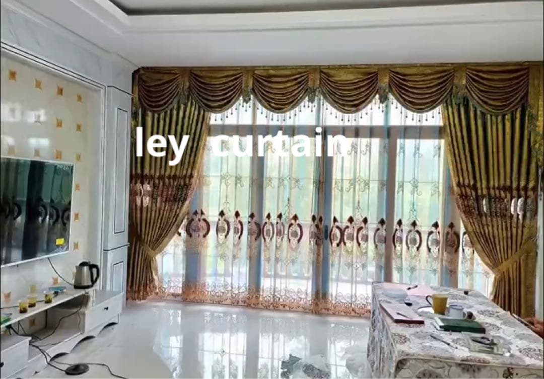 ドレープカーテン ゴージャス おしゃれカーテン レースカーテン オーダー