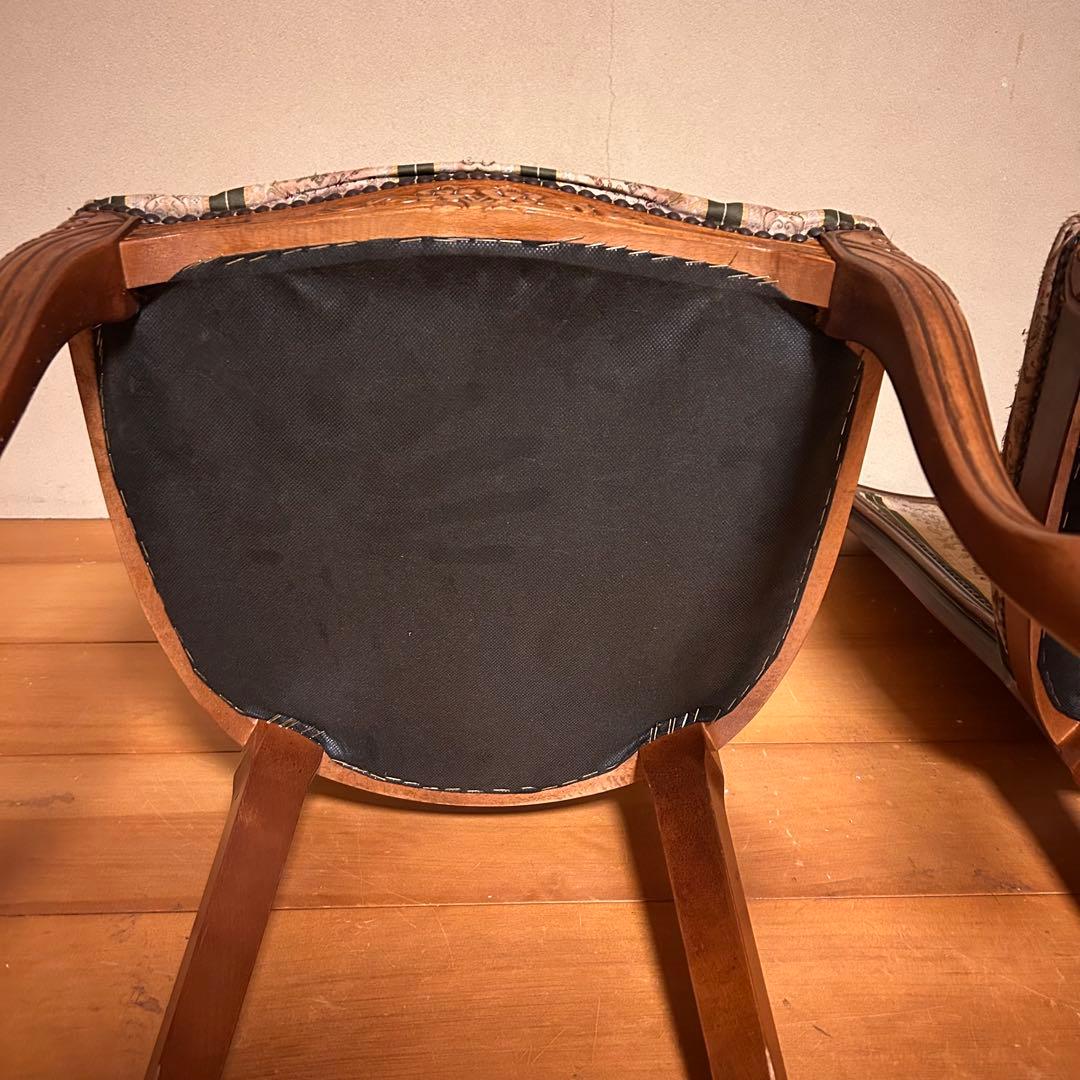 フィオーレ　ダイニングチェア イタリアン ストライプ柄