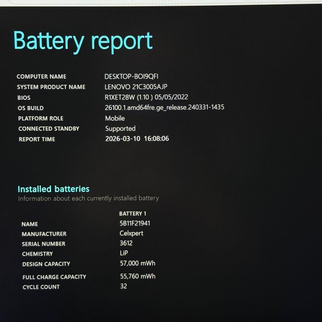 Windowsノート本体 89.ThinkPad L15Gen3 i5-1235U 16GB 512GB