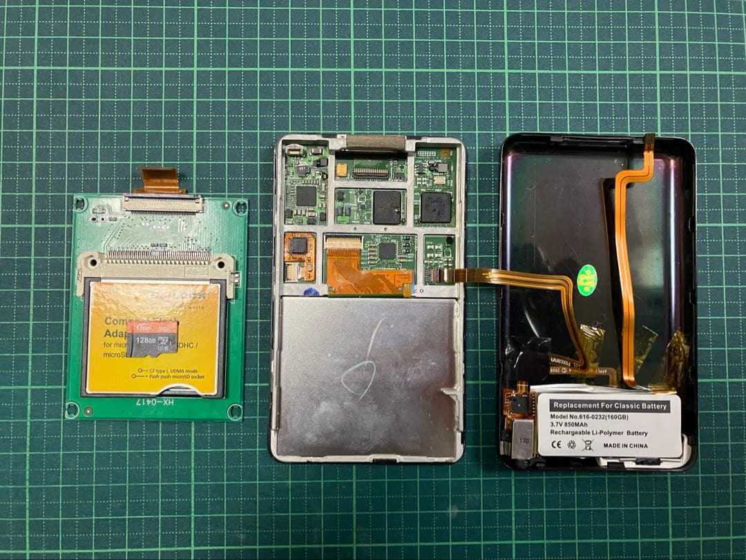 iPod Classic 第6世代 120GB( 電池・外装交換、SD改造)