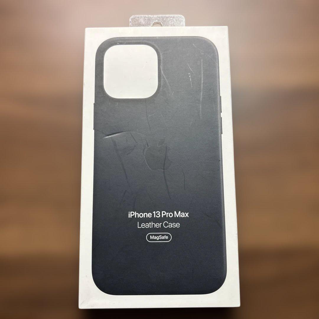【新品未使用】iPhone13ProMax用　純正レザーケース　ミッドナイト