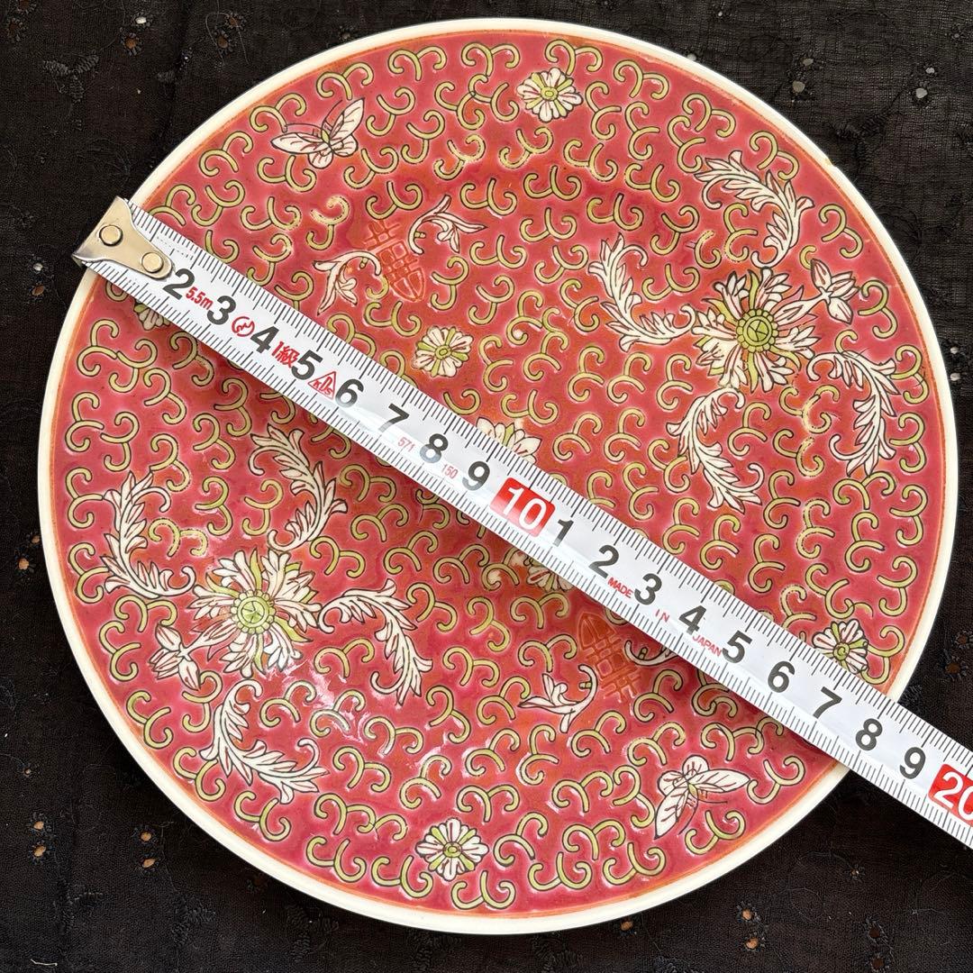中国　景徳鎮製　赤絵　皿　プレート皿　3枚セット