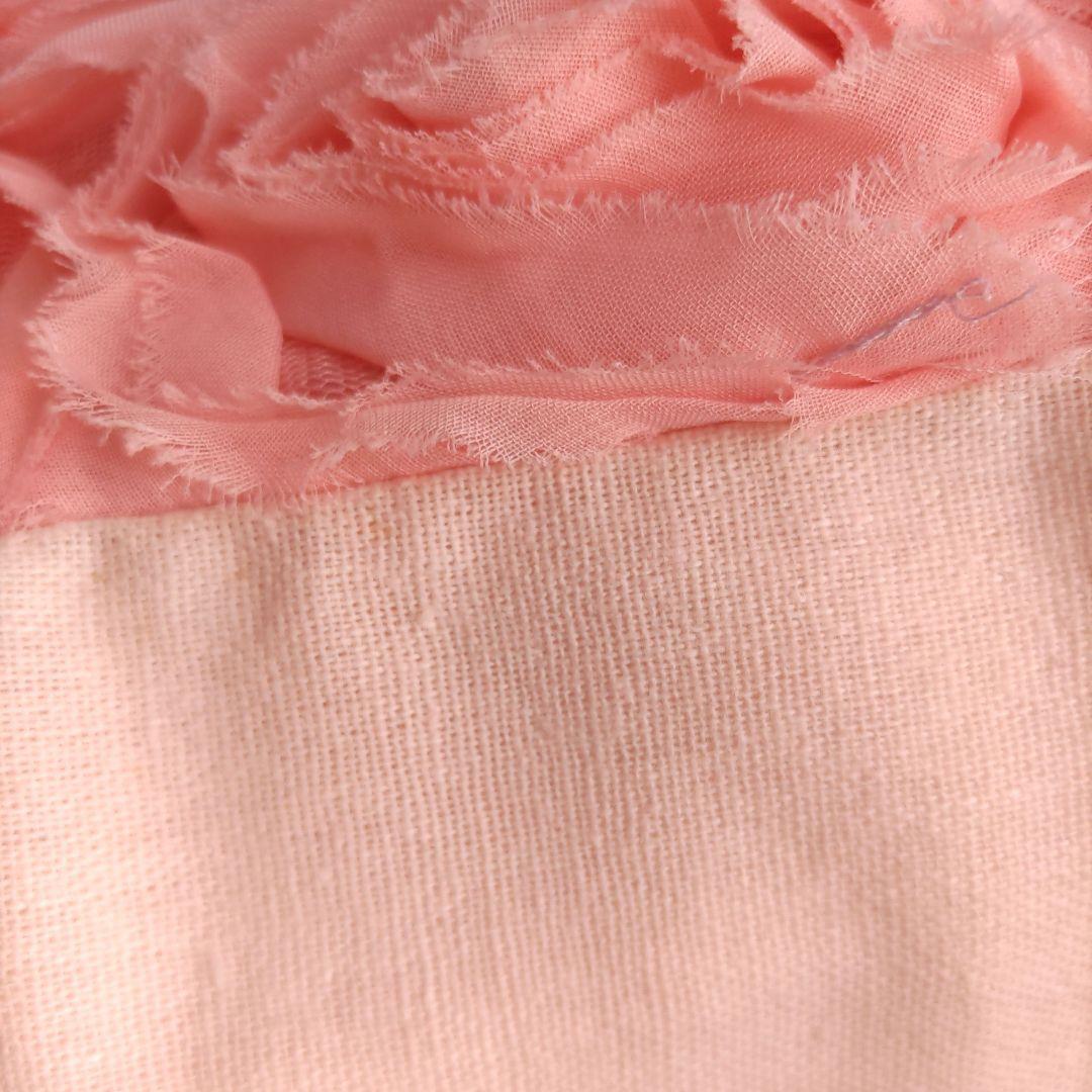 フランフラン　チュールクッションカバー麻20％　薔薇／ヌードクッション付　２組