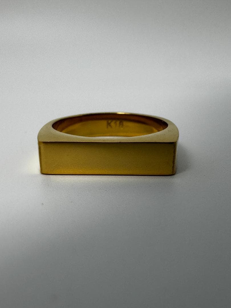 《美品/日本製18金》K18 シンプルリング 3.35g 11号