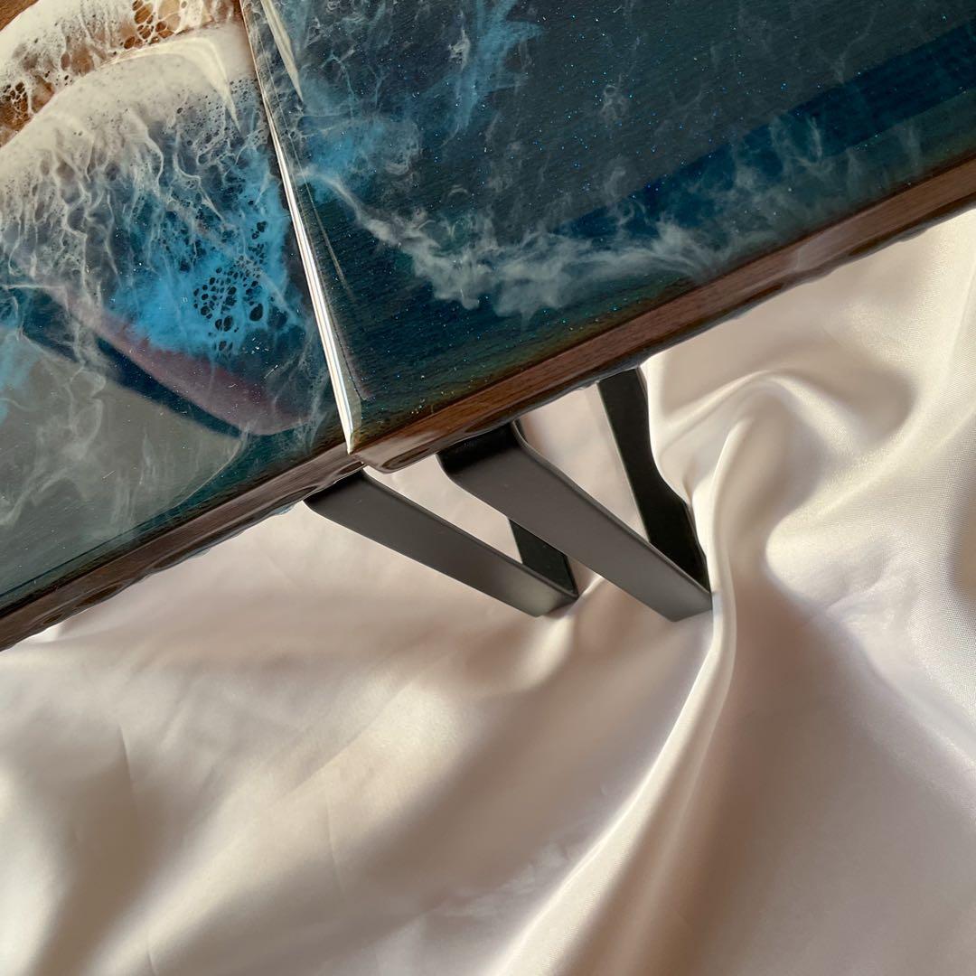 2台セット　スパイラルラック　レジンアート　木製　オーシャンレジンアート