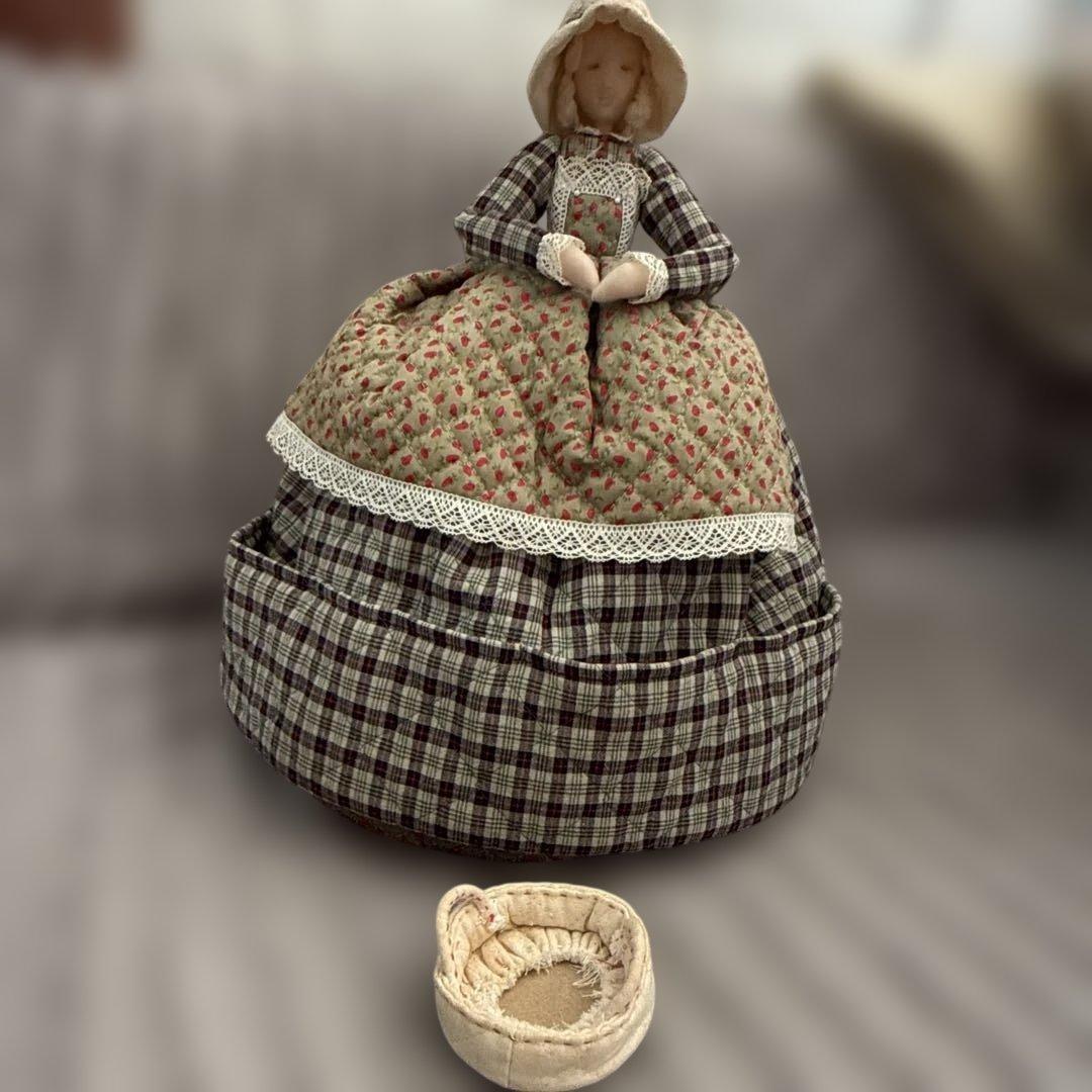 チェック柄ヴィンテージドール