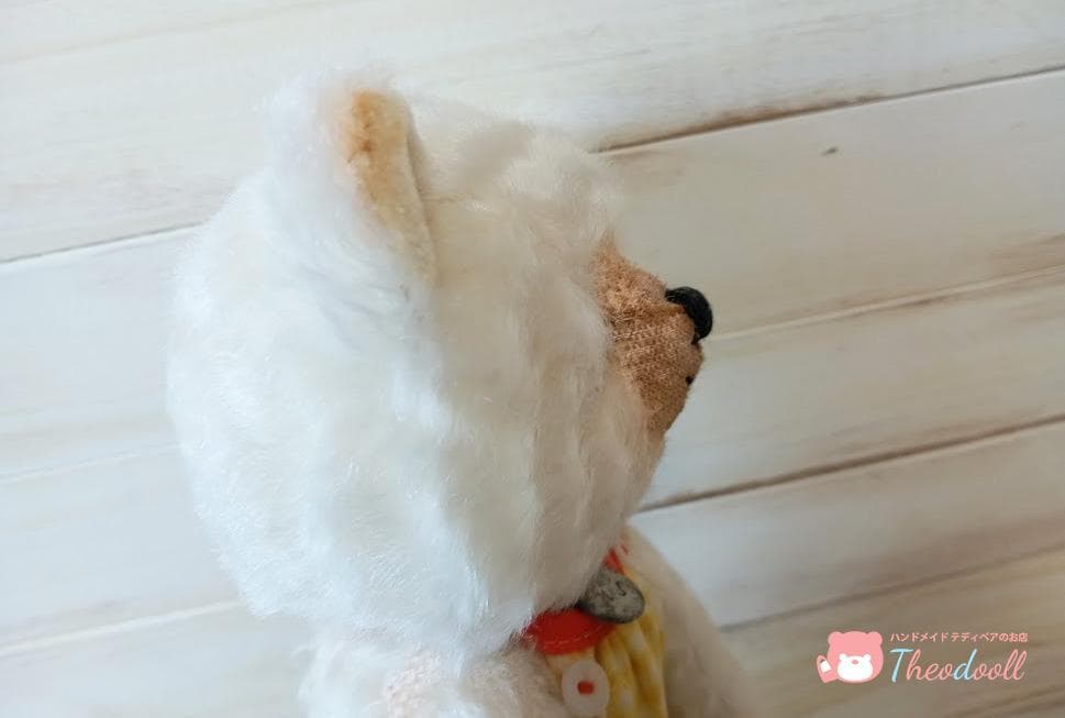 ハンドメイド　 ワンピースホワイトベアー