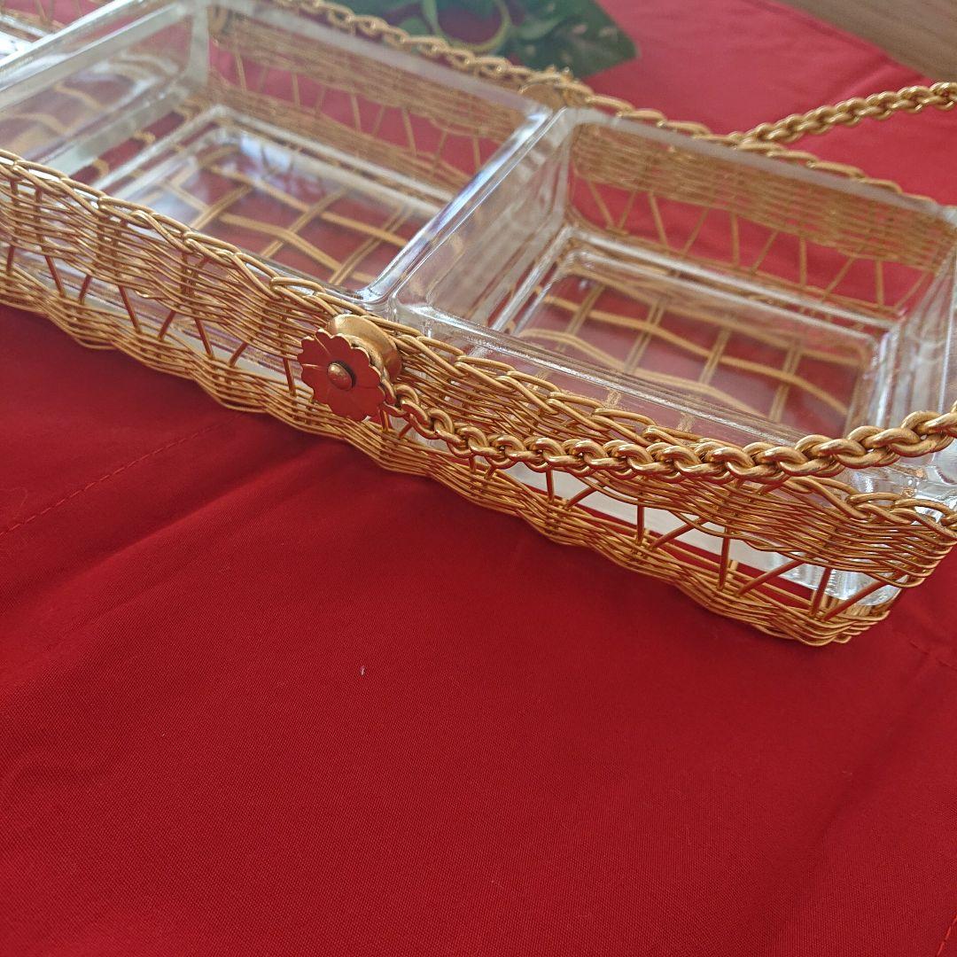 最終値下げ☆アンティークおつまみ、バケットトレイ