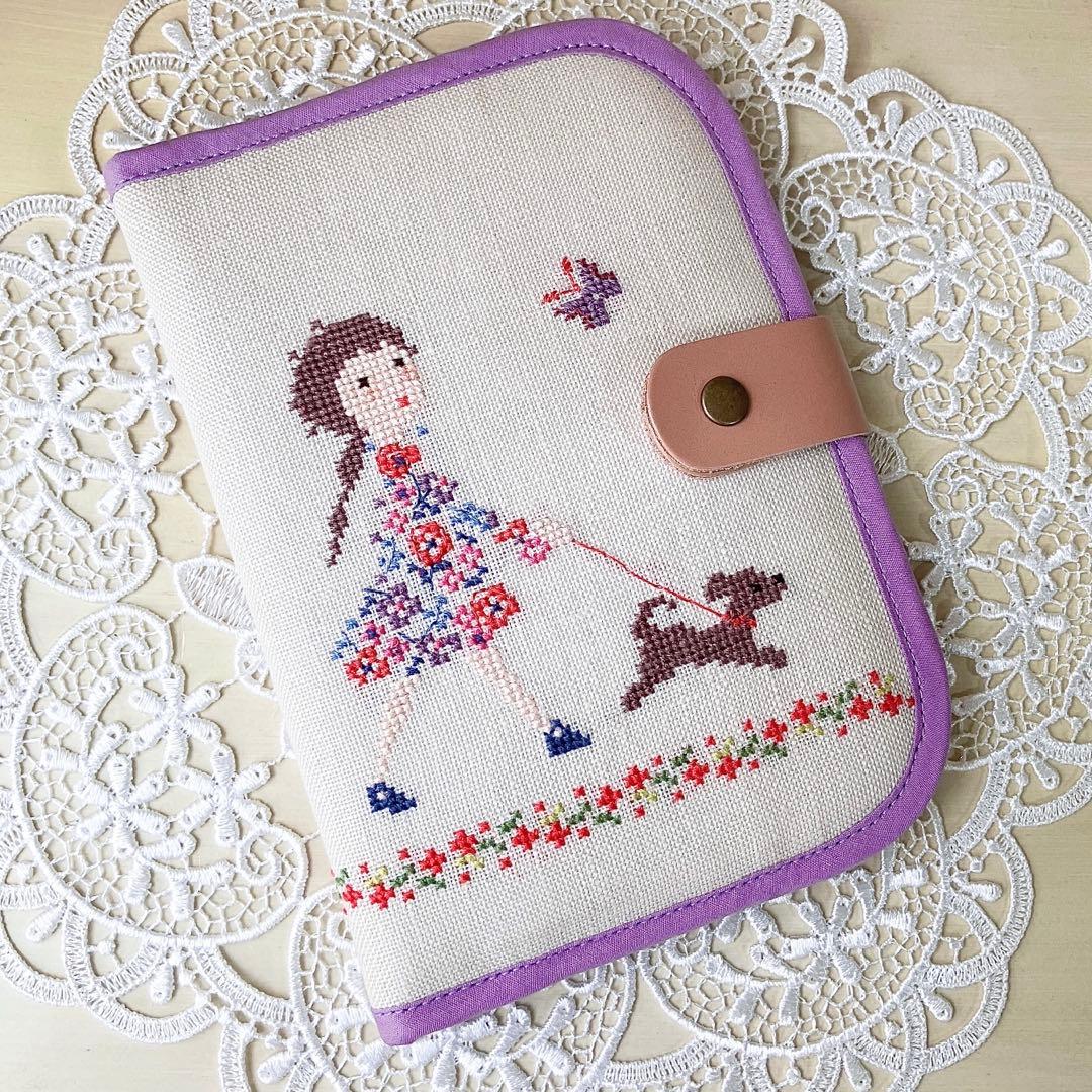 【クロスステッチ❤︎マルチケース】　リバティ サモイロフ　ハンドメイド