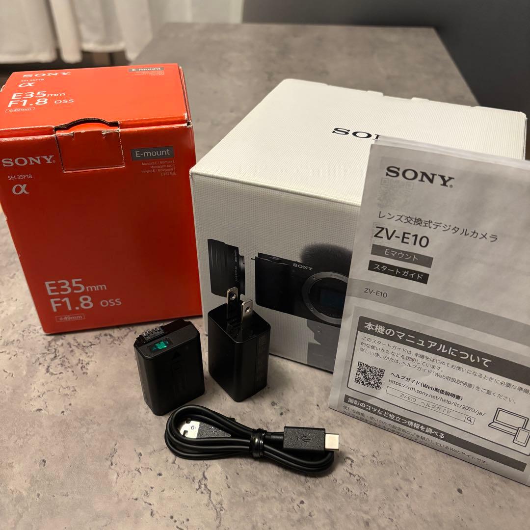 SONY ZV-E10 ミラーレス一眼カメラ＋レンズSEL35F18 セット