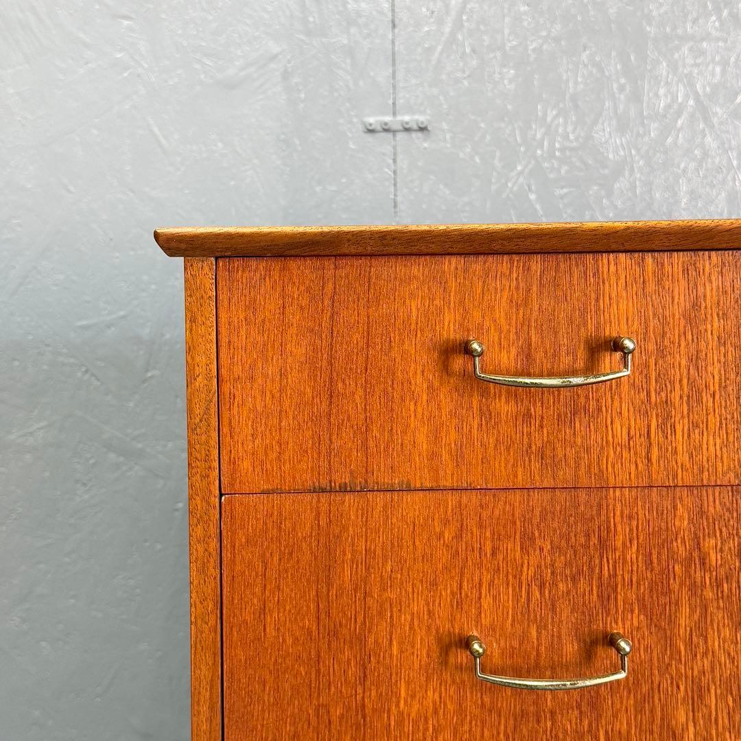 英国ヴィンテージ チーク 5段チェスト