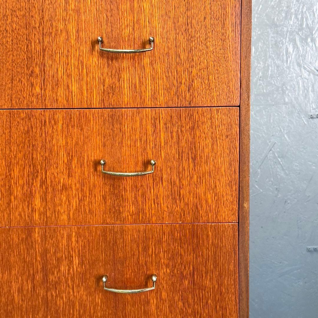 英国ヴィンテージ チーク 5段チェスト