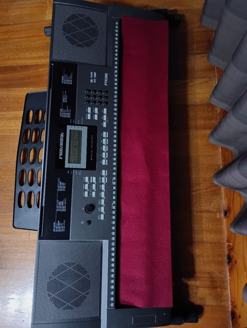 【音出し確認済み・美品】PlayTech 61鍵キーボード スタンド&ペダルつき