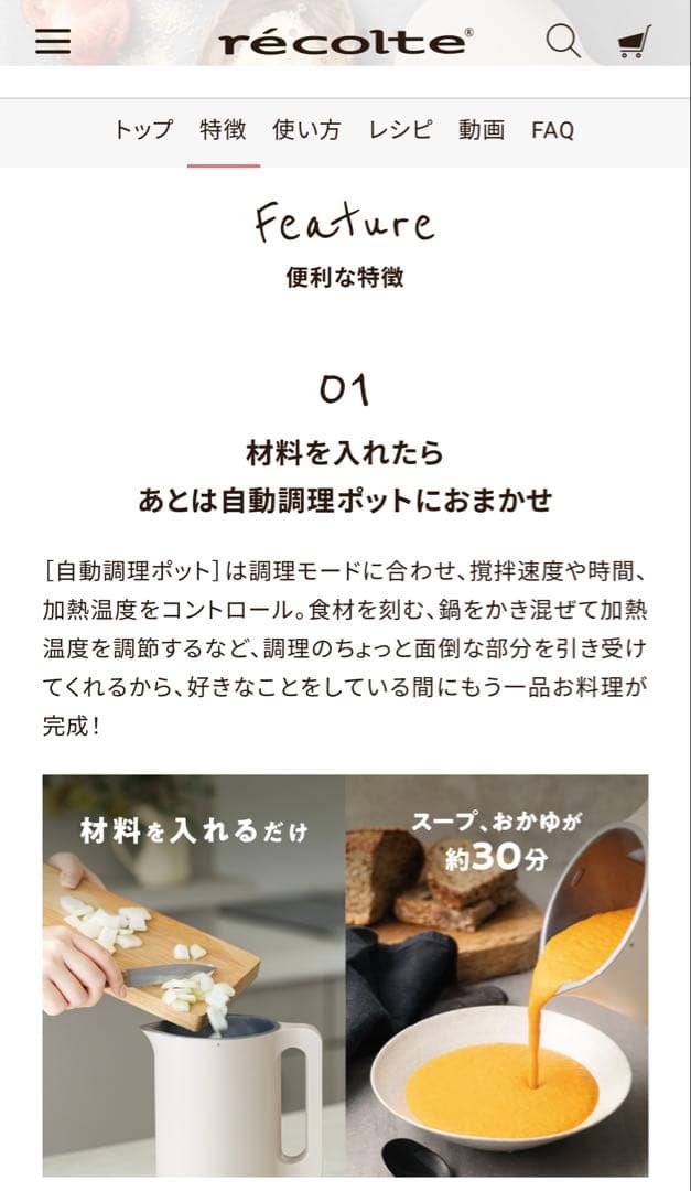 【新品未開封】レコルト オートクッキングポット スープメーカー ブラック