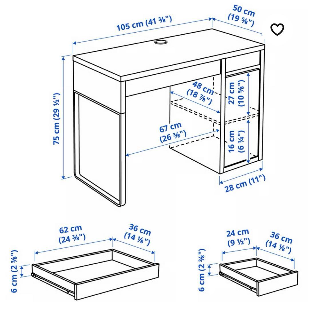 イケア デスク 机 MICKE ミッケ オーク
