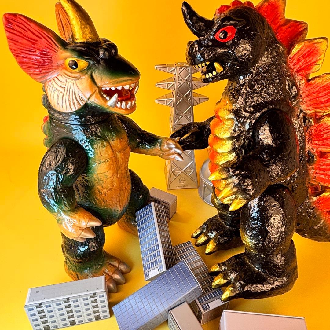 マルサン ４５０ キングゴドラス・ドラギラス パチ怪獣セット/ブルマァク