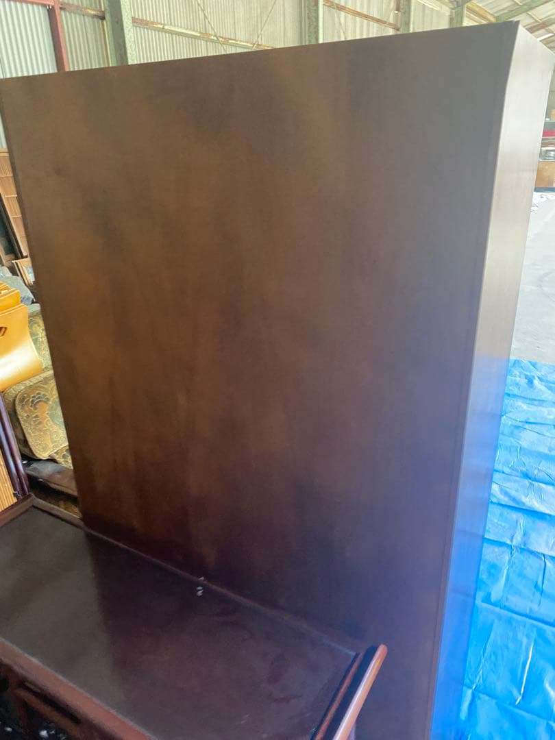 カリモク　コロニアル　食器棚　昭和レトロ　家具　キャビネット