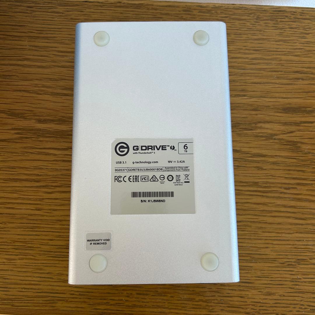 USED良品★G-DRIVE with Thunderbolt3 6TB HDD