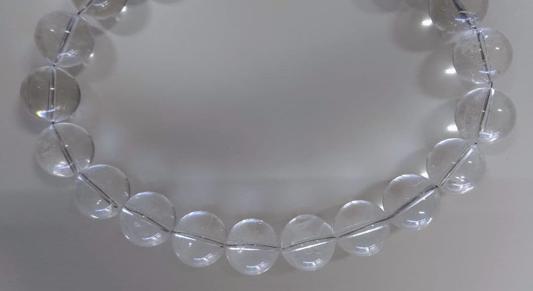 18㎜球オブシディアン44粒760㎜珠＆18㎜球ロッククリスタル20粒105㎜珠