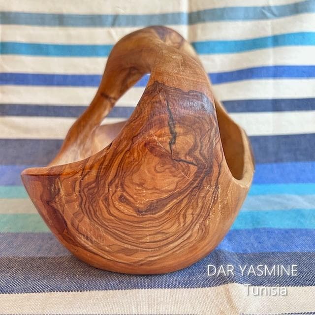 超特大オリーブの木　バスケット ボウル 　しっかりドスンと構える　約28cm