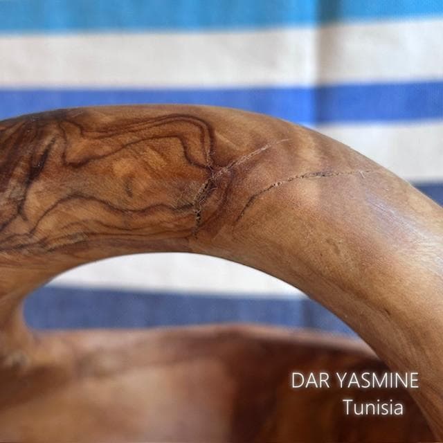 超特大オリーブの木　バスケット ボウル 　しっかりドスンと構える　約28cm