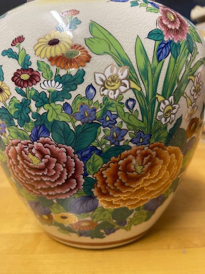 九谷 陶器花瓶 3点セット