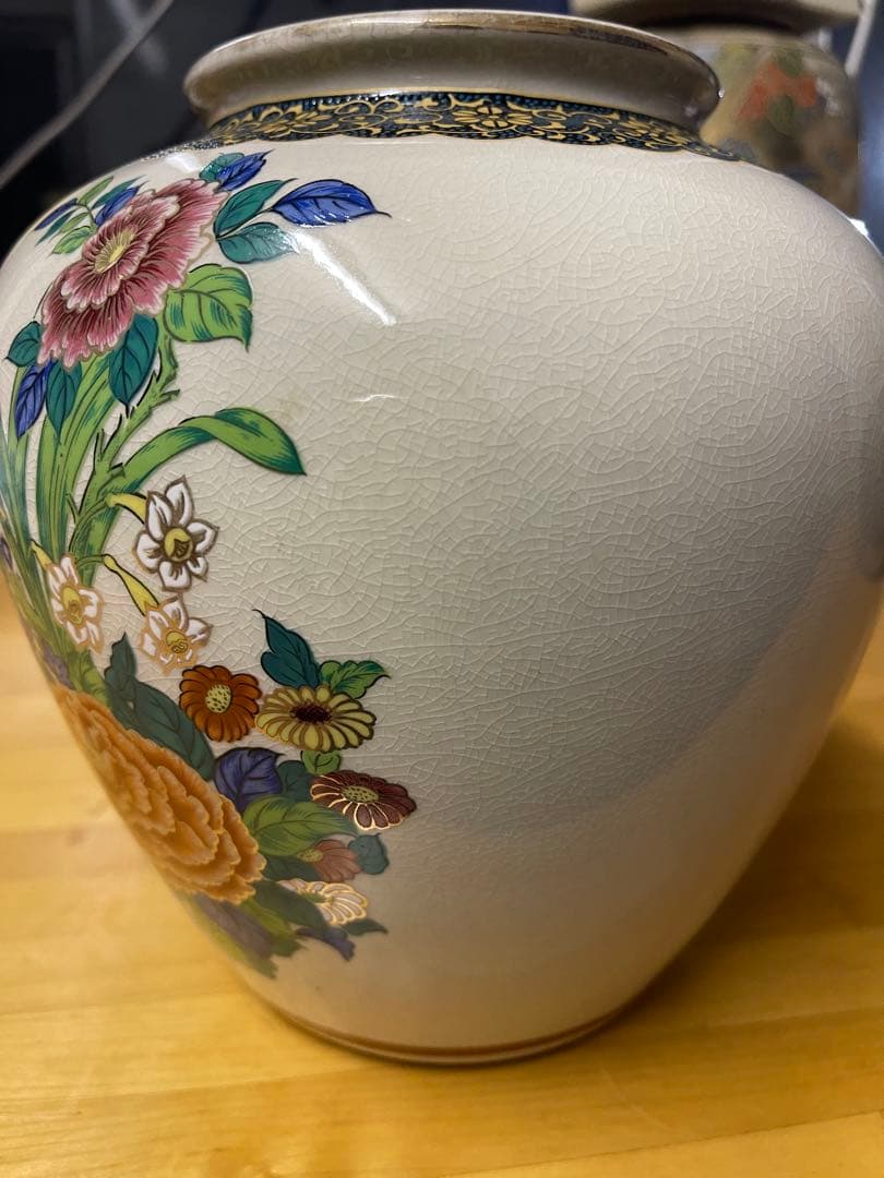 九谷 陶器花瓶 3点セット