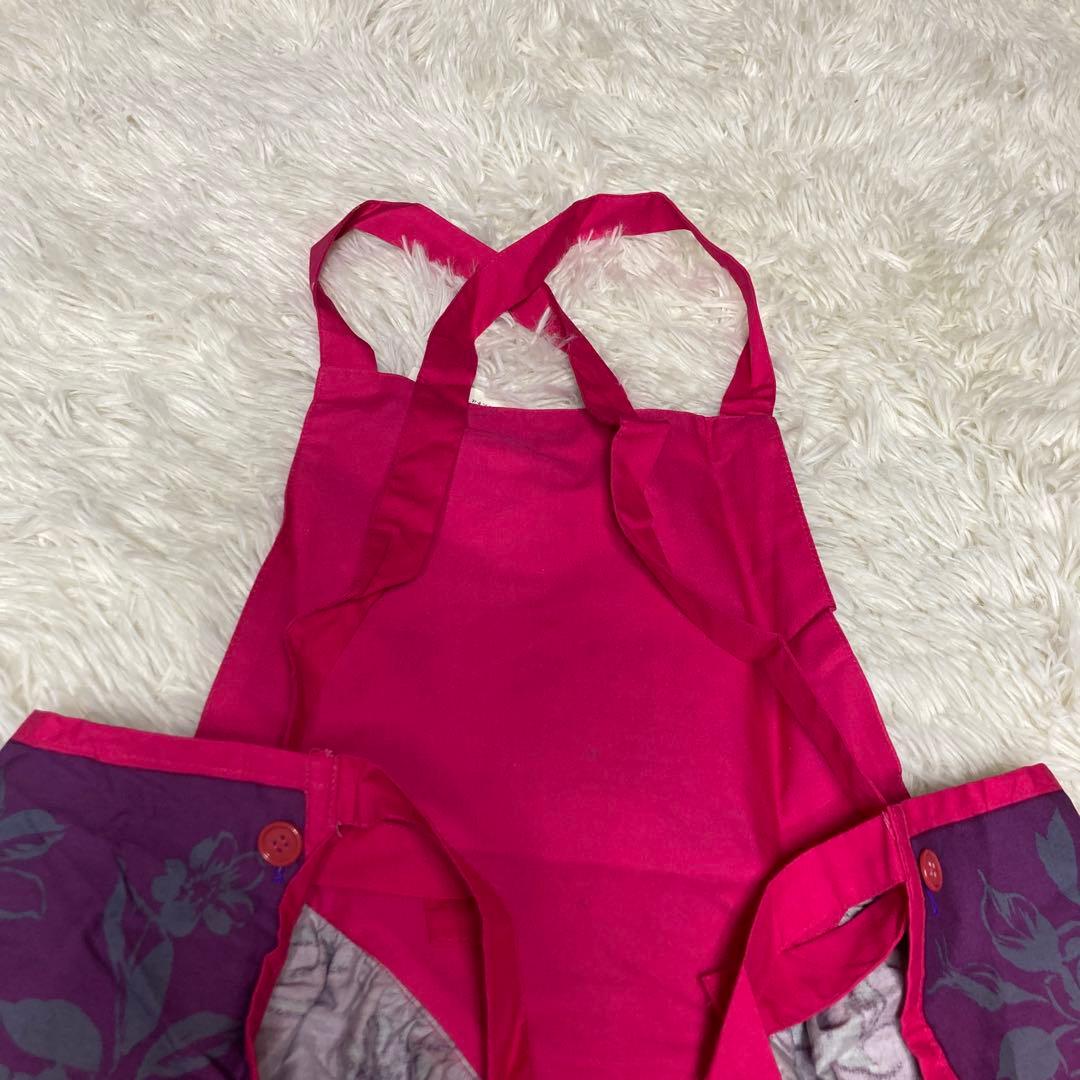 ✨未使用タグ付き品✨ イヴサンローラン エプロン 紫系 花柄 ポケット付き