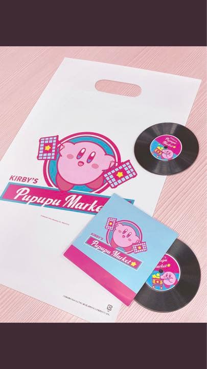 星のカービィ ノベルティ レコード型コースター ランダムポストカード付き