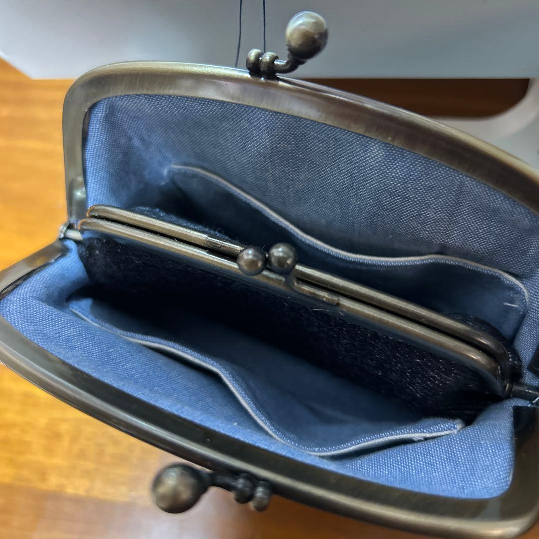 ハンドメイド　ガマ口親子財布