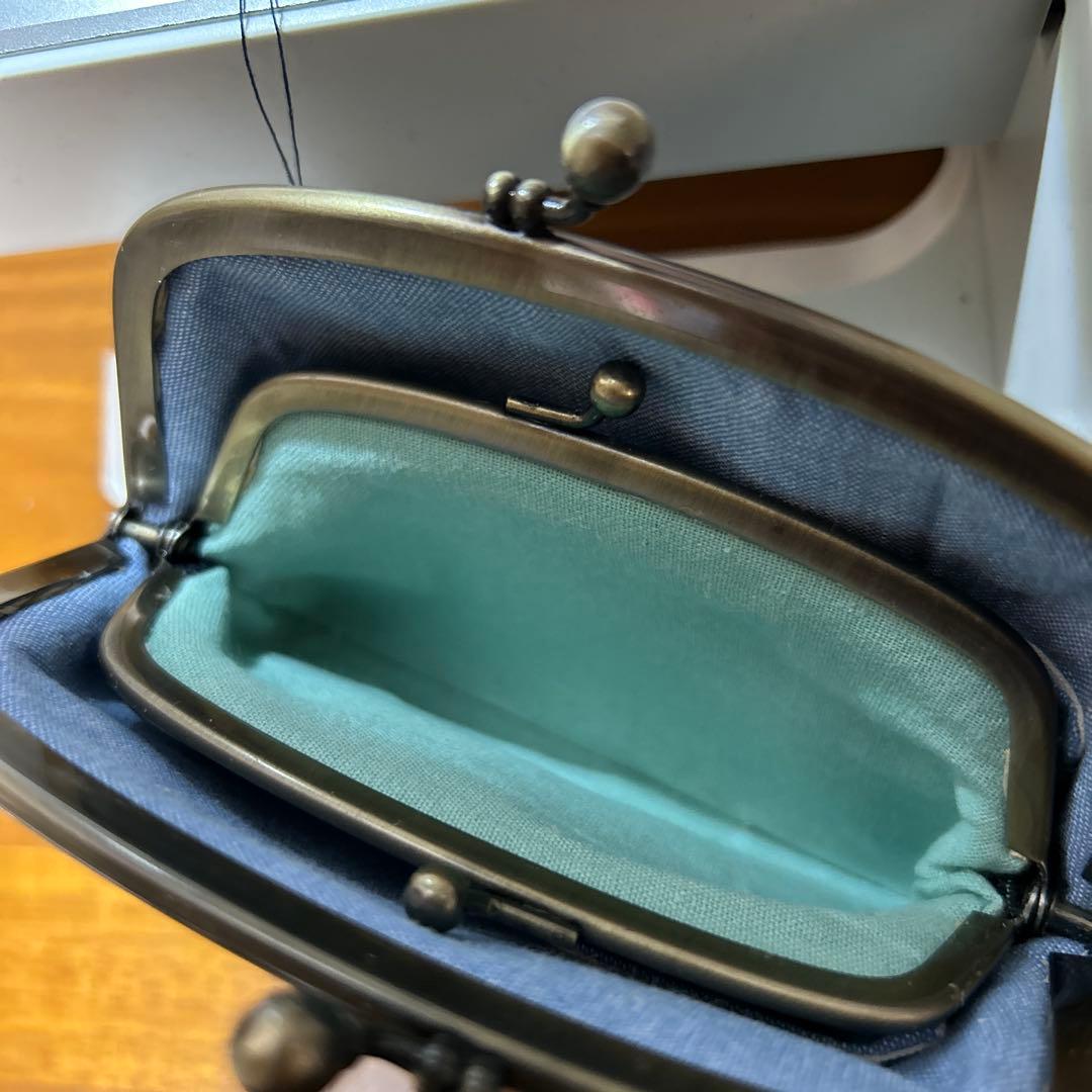 ハンドメイド　ガマ口親子財布