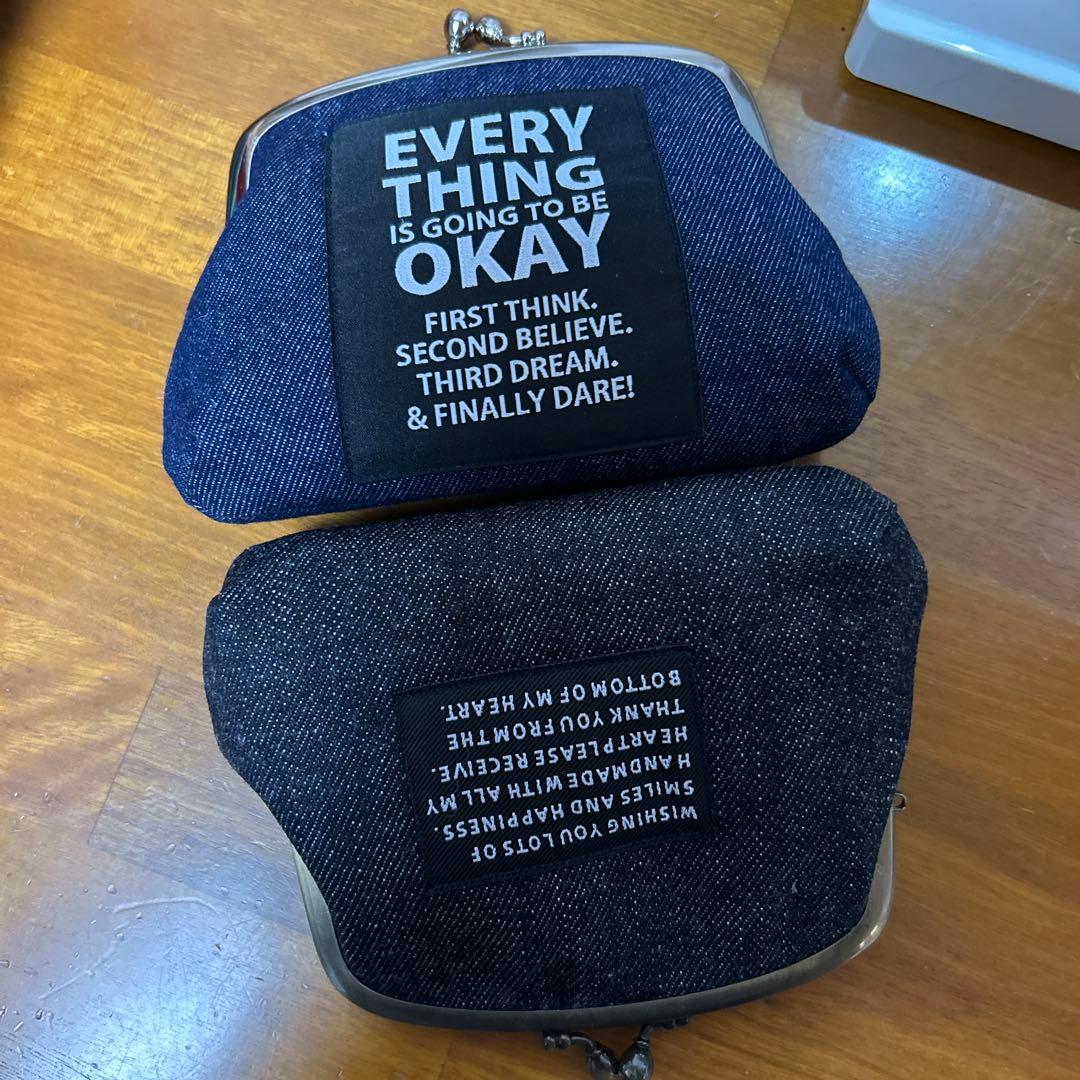 ハンドメイド　ガマ口親子財布