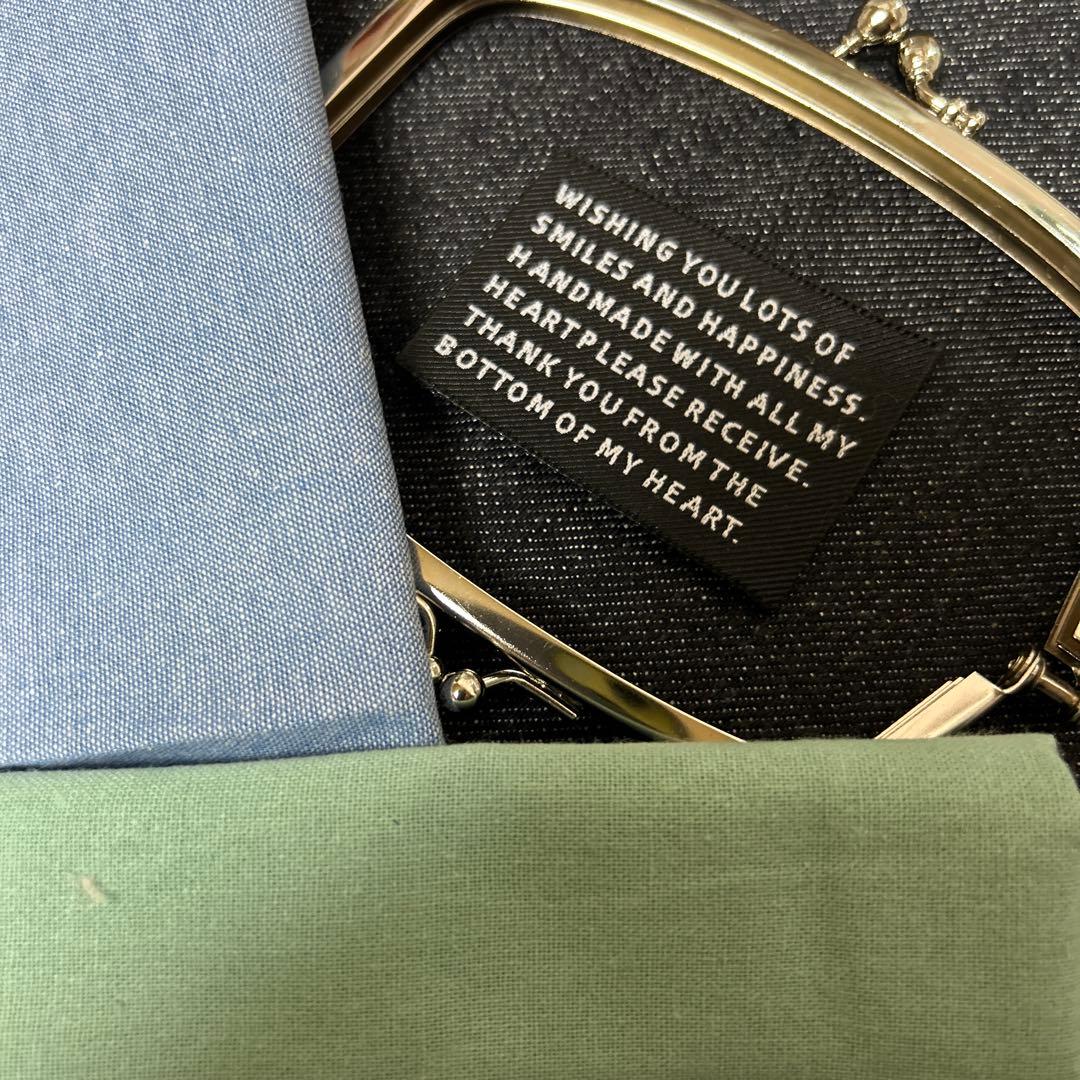 ハンドメイド　ガマ口親子財布