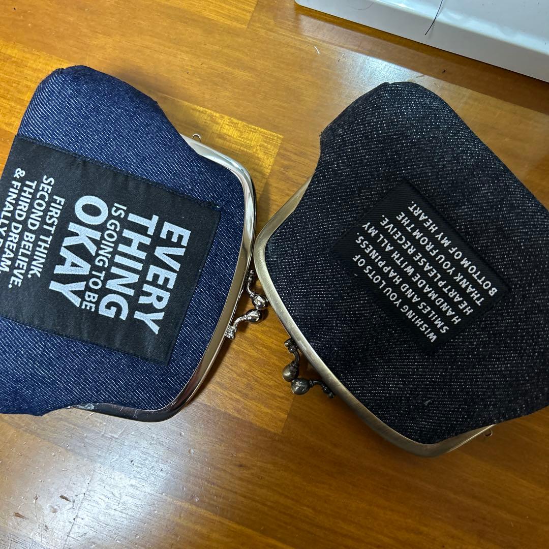 ハンドメイド　ガマ口親子財布