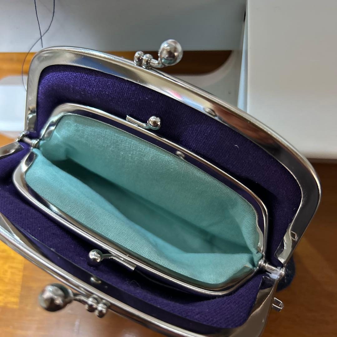 ハンドメイド　ガマ口親子財布