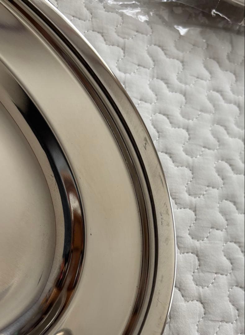 18-8 ステンレス 小判型 皿 14インチ 4枚 未使用