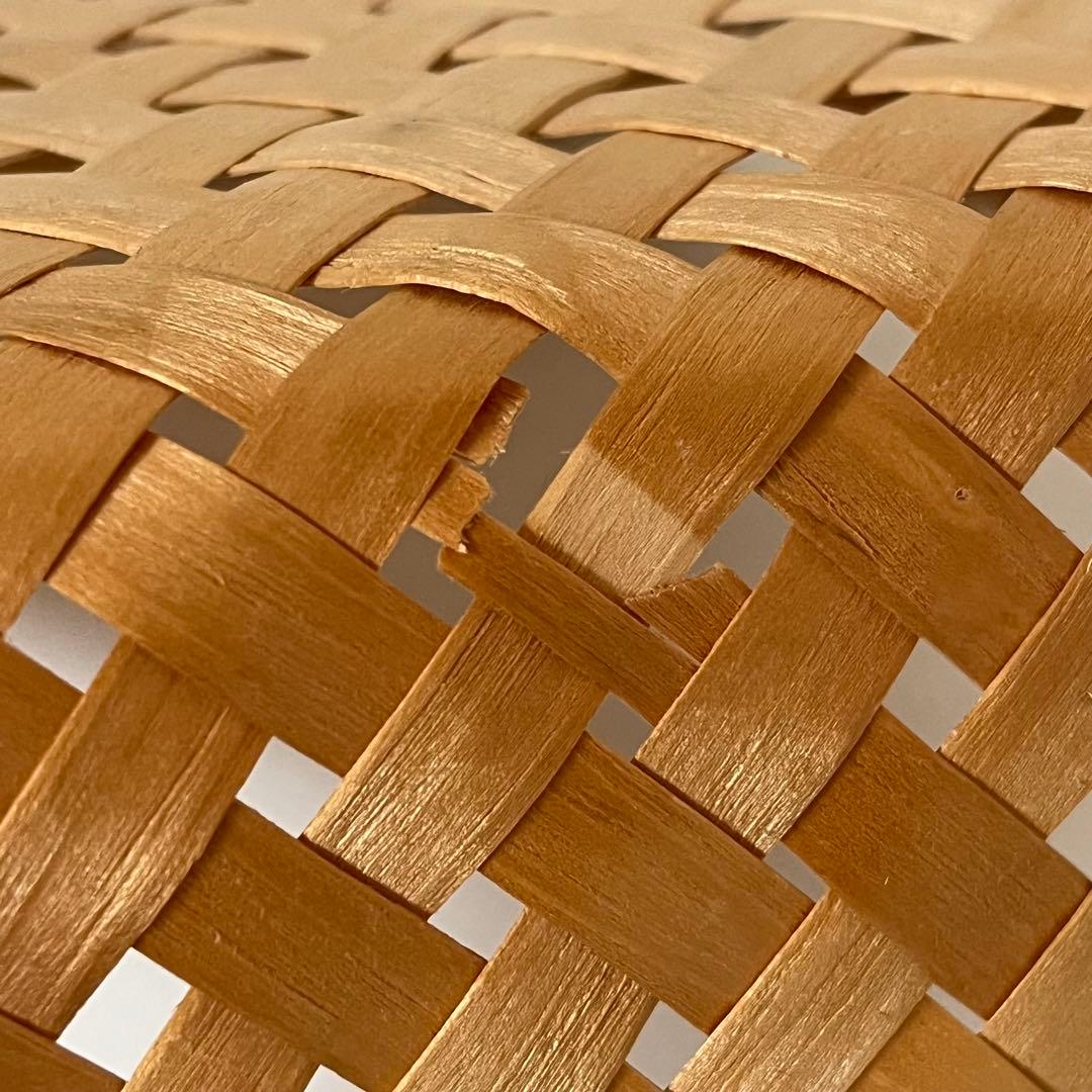 秋田 イタヤ細工 文箱 文庫 A4 イタヤカエデ かご 籠カゴ 四ツ目編み